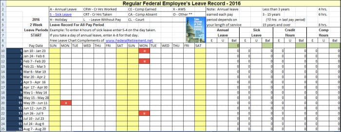 Annual Leave Chart Template